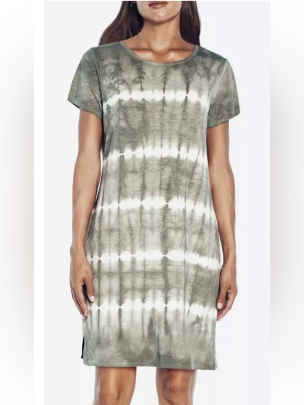GAP Tie-Dye Cotton T-Shirt Dress  Knee Length Sz LG